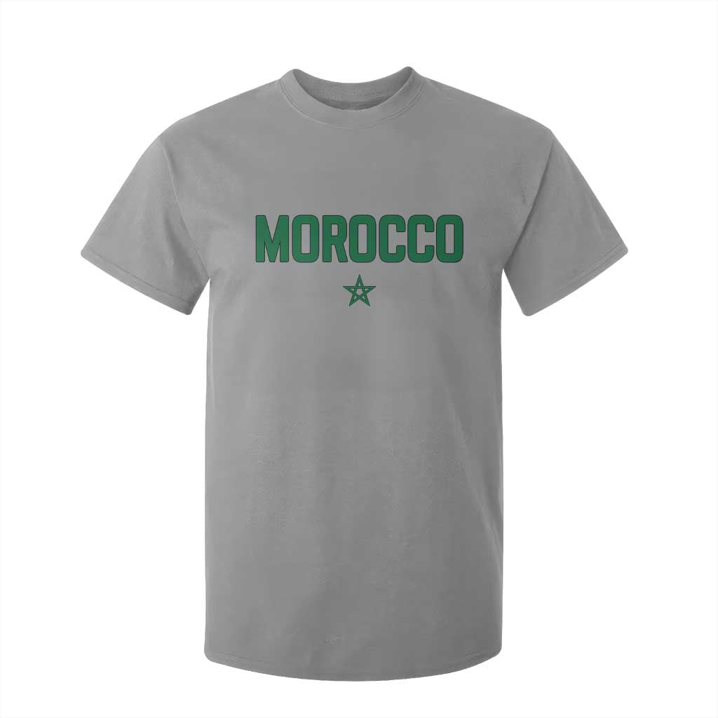 Morocco Star Flag Minimalist Moroccan Pride T Shirt For Kid