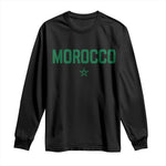Morocco Star Flag Minimalist Moroccan Pride Long Sleeve Shirt