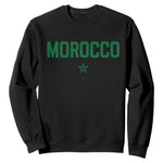 Morocco Star Flag Minimalist Moroccan Pride Sweatshirt