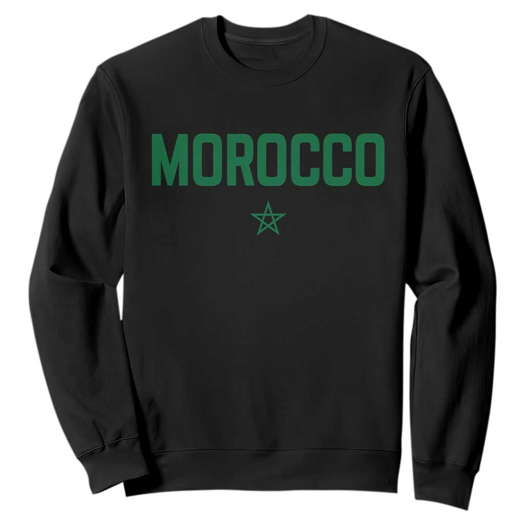 Morocco Star Flag Minimalist Moroccan Pride Sweatshirt