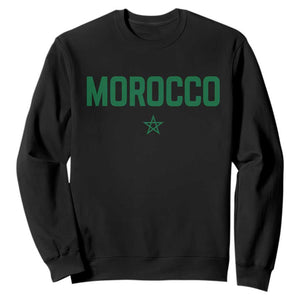 Morocco Star Flag Minimalist Moroccan Pride Sweatshirt