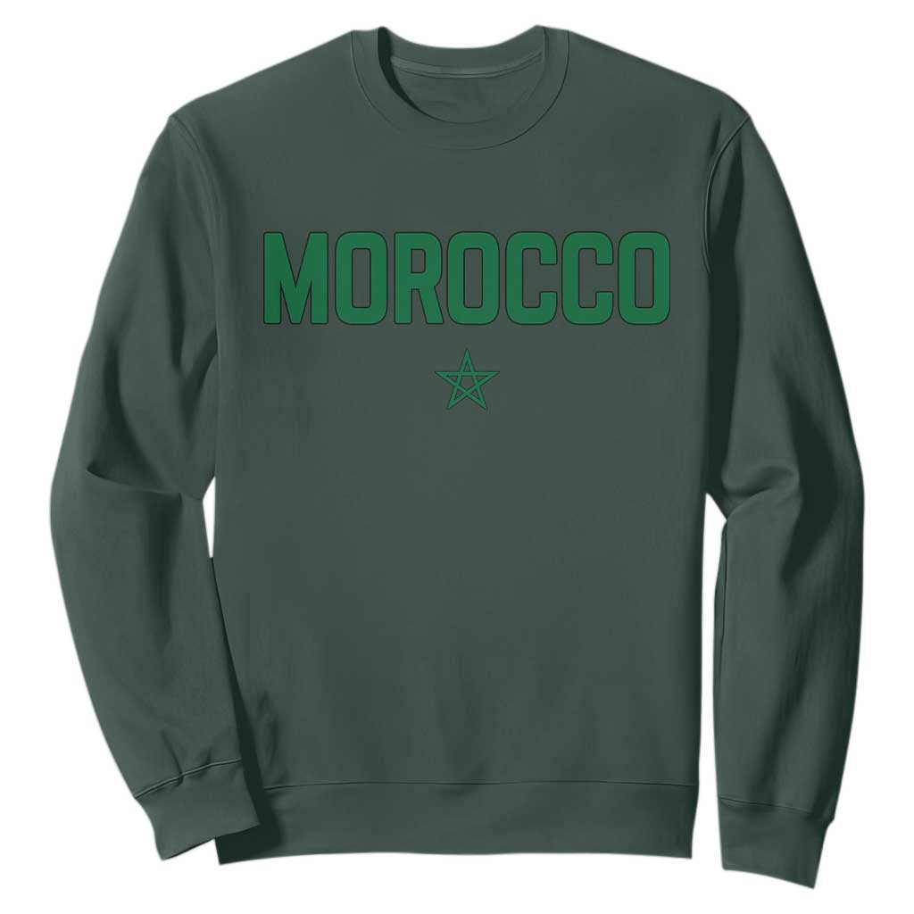 Morocco Star Flag Minimalist Moroccan Pride Sweatshirt