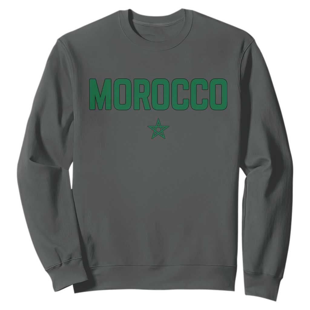 Morocco Star Flag Minimalist Moroccan Pride Sweatshirt