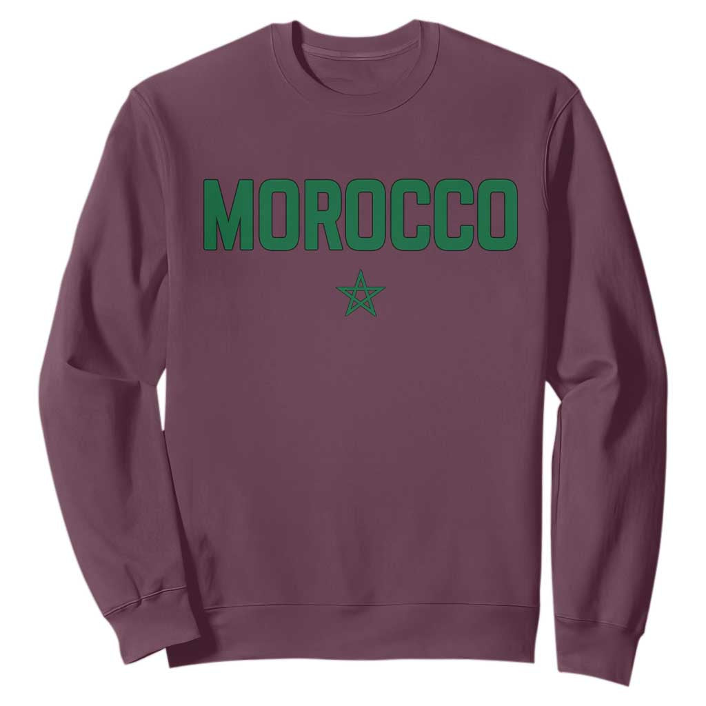 Morocco Star Flag Minimalist Moroccan Pride Sweatshirt
