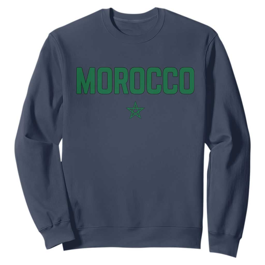 Morocco Star Flag Minimalist Moroccan Pride Sweatshirt