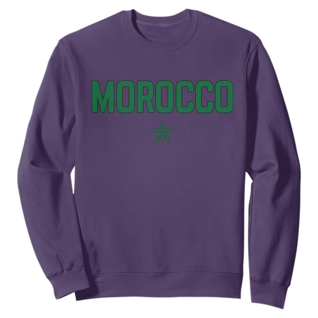 Morocco Star Flag Minimalist Moroccan Pride Sweatshirt