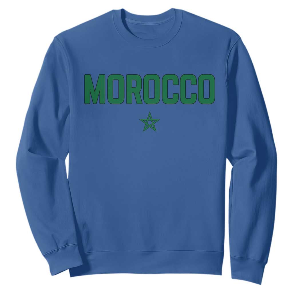 Morocco Star Flag Minimalist Moroccan Pride Sweatshirt