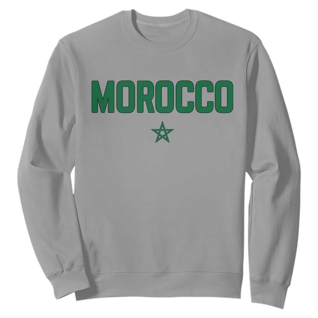 Morocco Star Flag Minimalist Moroccan Pride Sweatshirt
