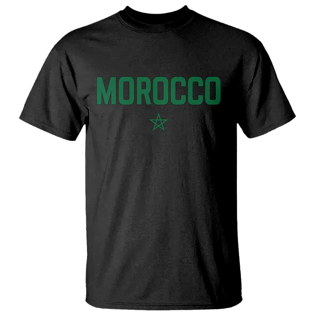 Morocco Star Flag Minimalist Moroccan Pride T Shirt