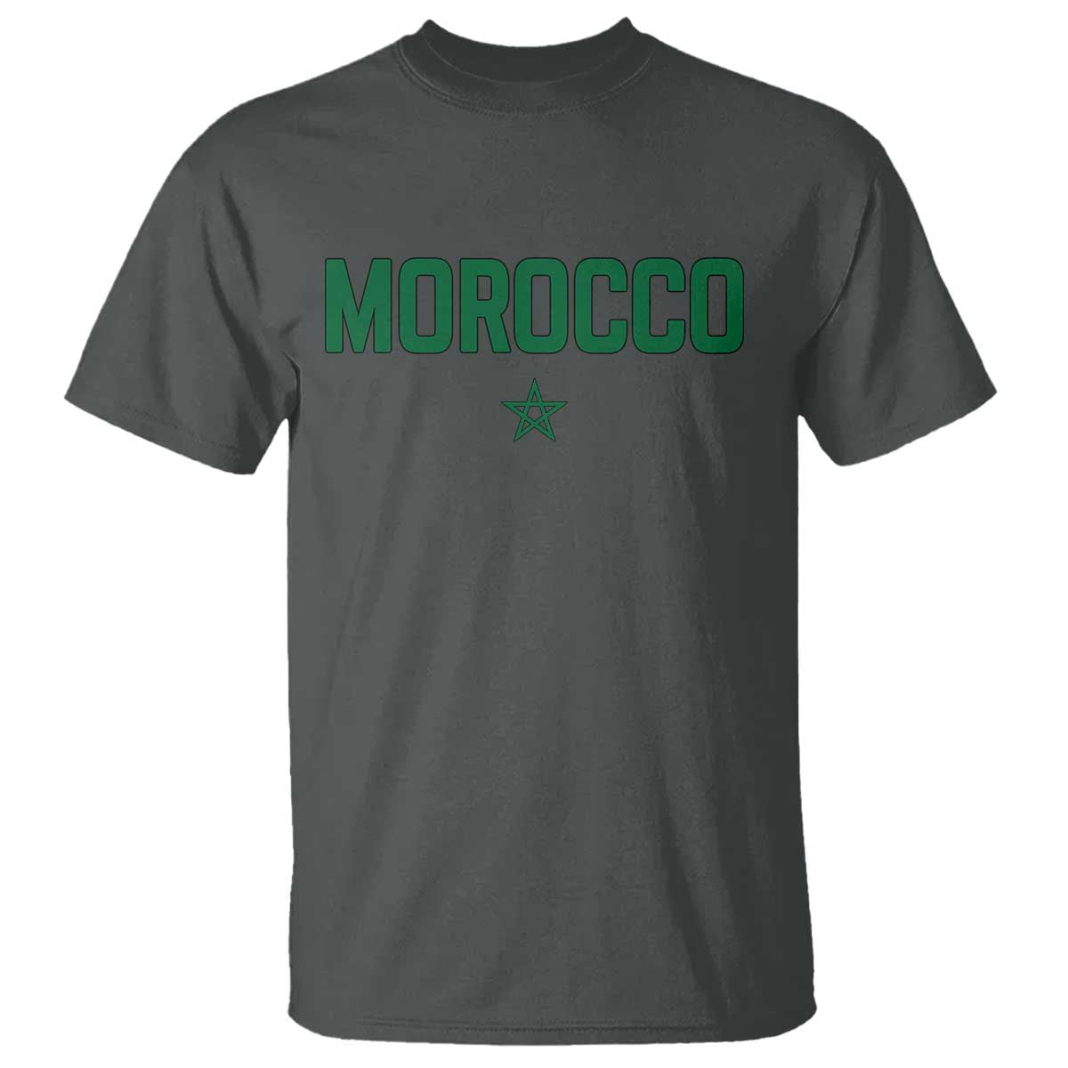 Morocco Star Flag Minimalist Moroccan Pride T Shirt