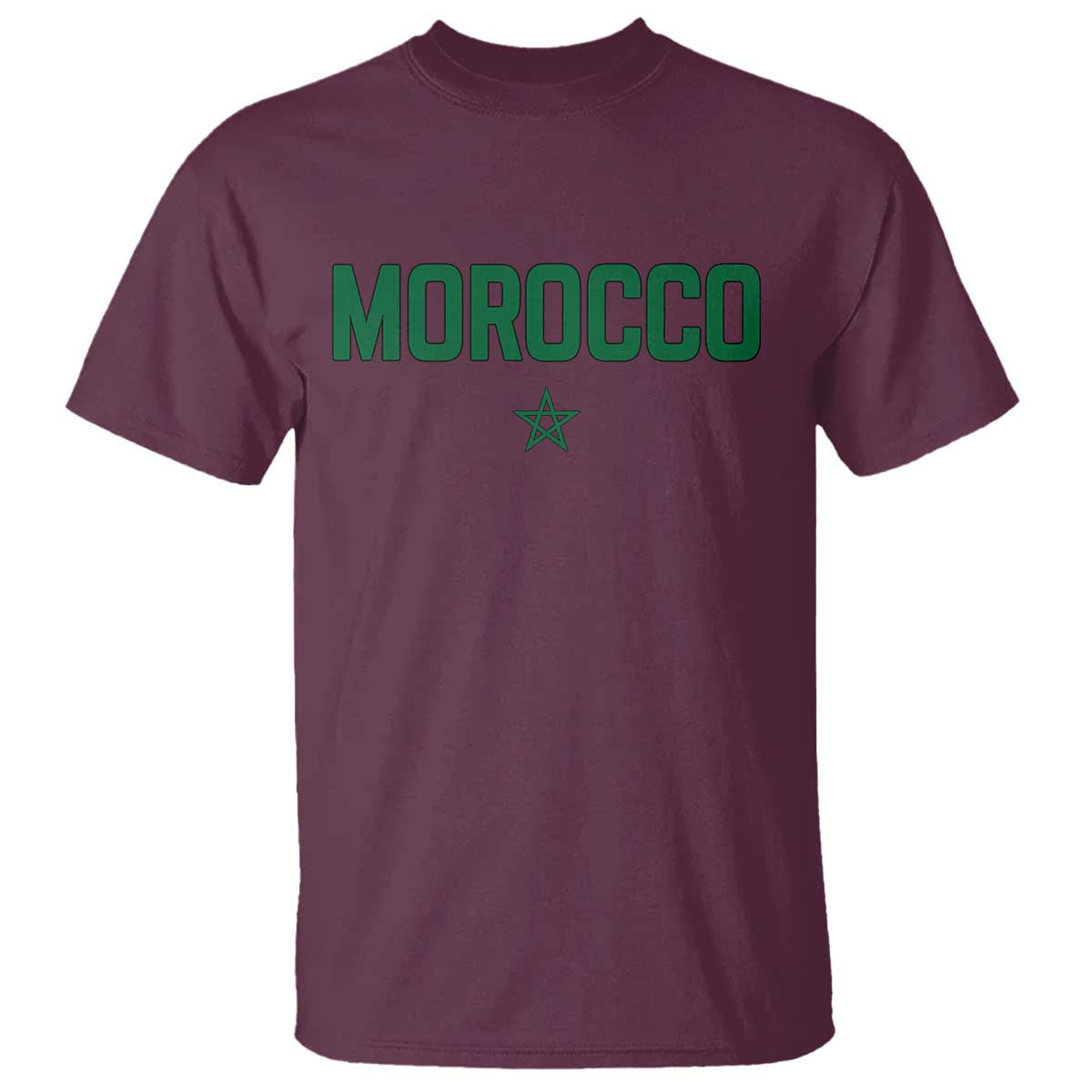 Morocco Star Flag Minimalist Moroccan Pride T Shirt