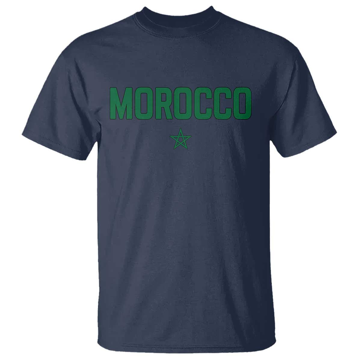 Morocco Star Flag Minimalist Moroccan Pride T Shirt