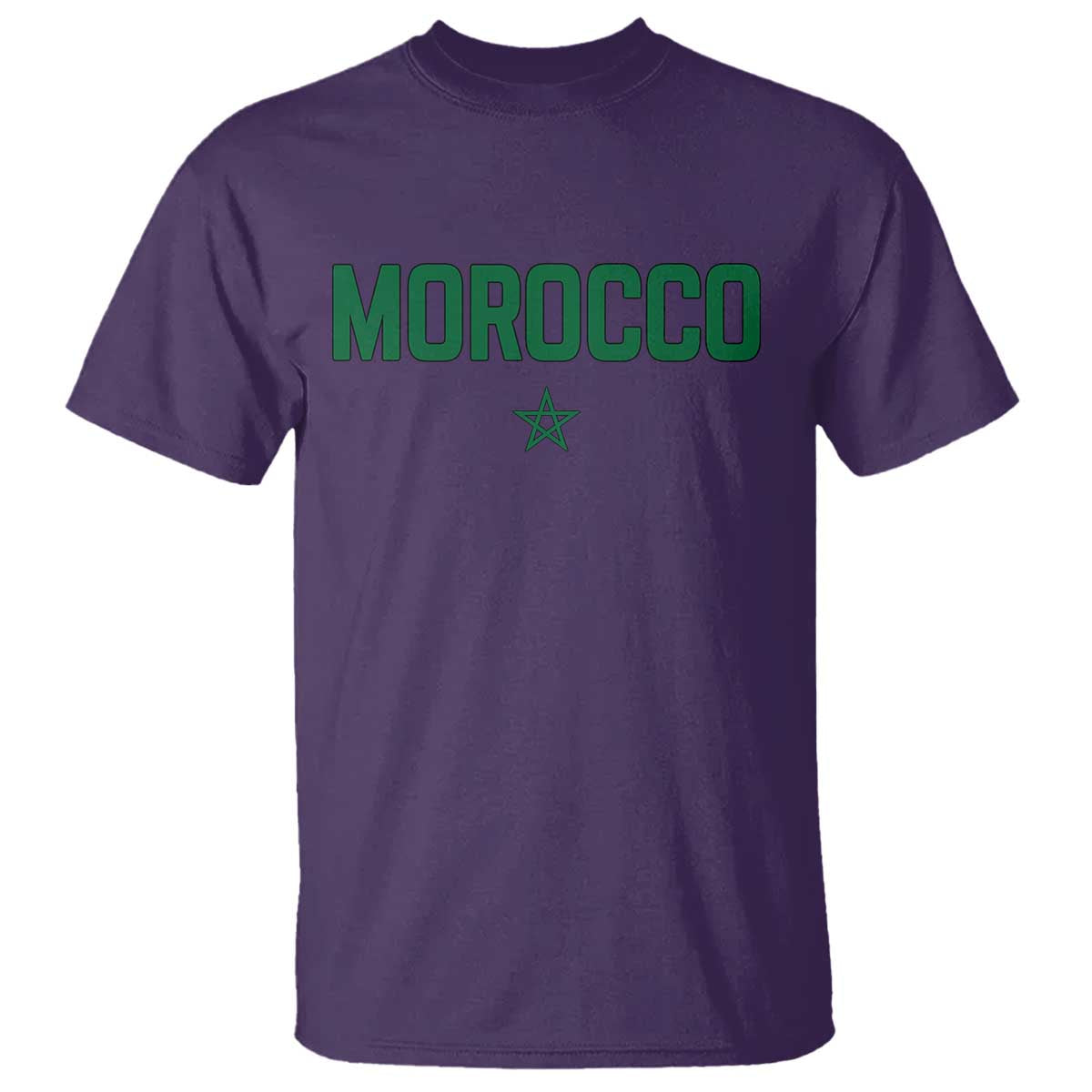 Morocco Star Flag Minimalist Moroccan Pride T Shirt