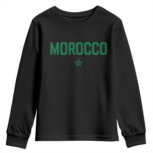 Morocco Star Flag Minimalist Moroccan Pride Youth Sweatshirt