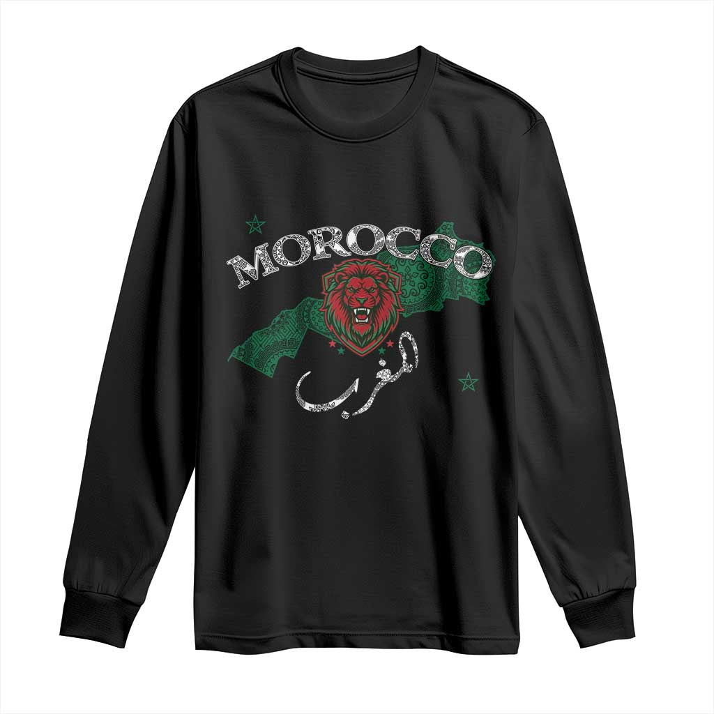 Morocco Lion Maghrib Moroccan Spirit Heritage Long Sleeve Shirt