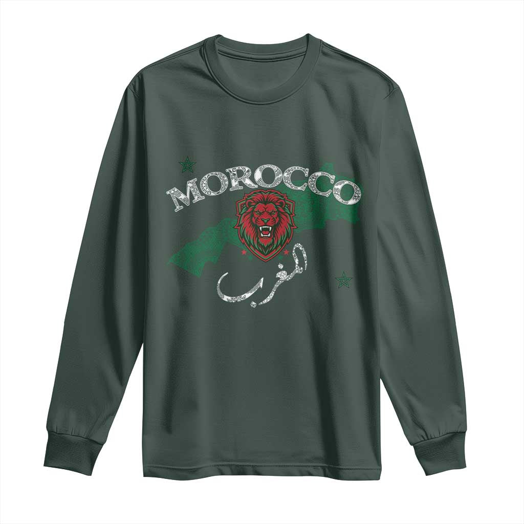 Morocco Lion Maghrib Moroccan Spirit Heritage Long Sleeve Shirt