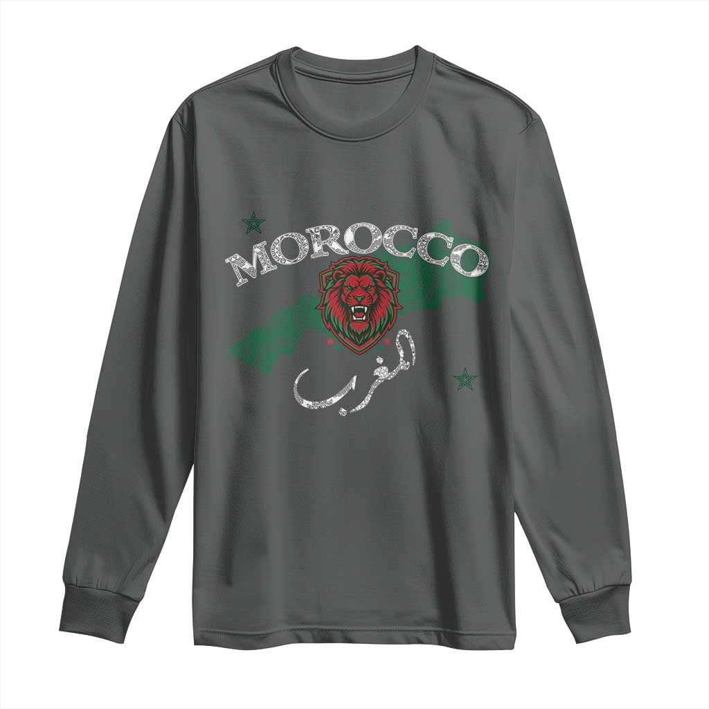 Morocco Lion Maghrib Moroccan Spirit Heritage Long Sleeve Shirt