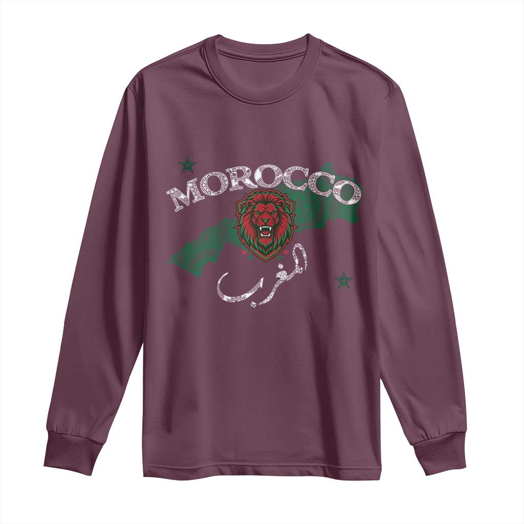 Morocco Lion Maghrib Moroccan Spirit Heritage Long Sleeve Shirt