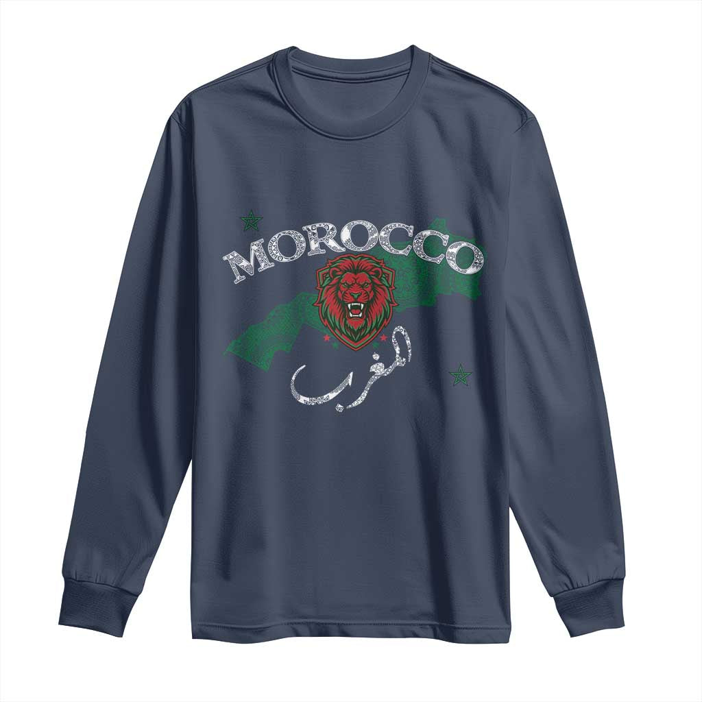Morocco Lion Maghrib Moroccan Spirit Heritage Long Sleeve Shirt