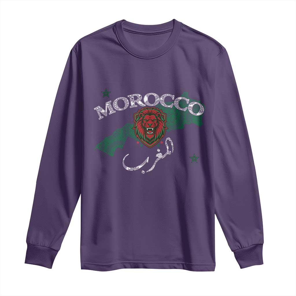 Morocco Lion Maghrib Moroccan Spirit Heritage Long Sleeve Shirt