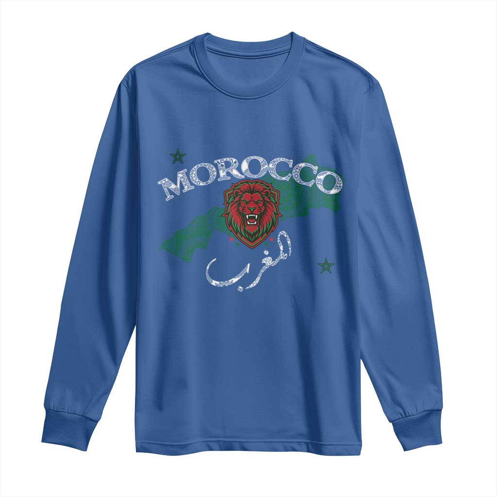 Morocco Lion Maghrib Moroccan Spirit Heritage Long Sleeve Shirt