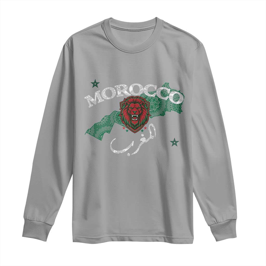 Morocco Lion Maghrib Moroccan Spirit Heritage Long Sleeve Shirt