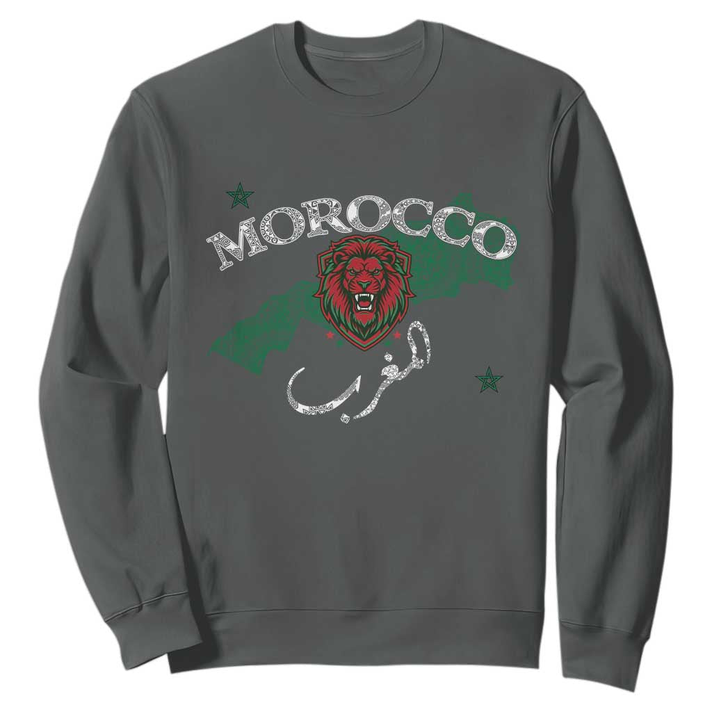 Morocco Lion Maghrib Moroccan Spirit Heritage Sweatshirt