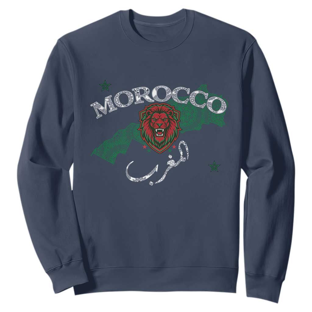 Morocco Lion Maghrib Moroccan Spirit Heritage Sweatshirt