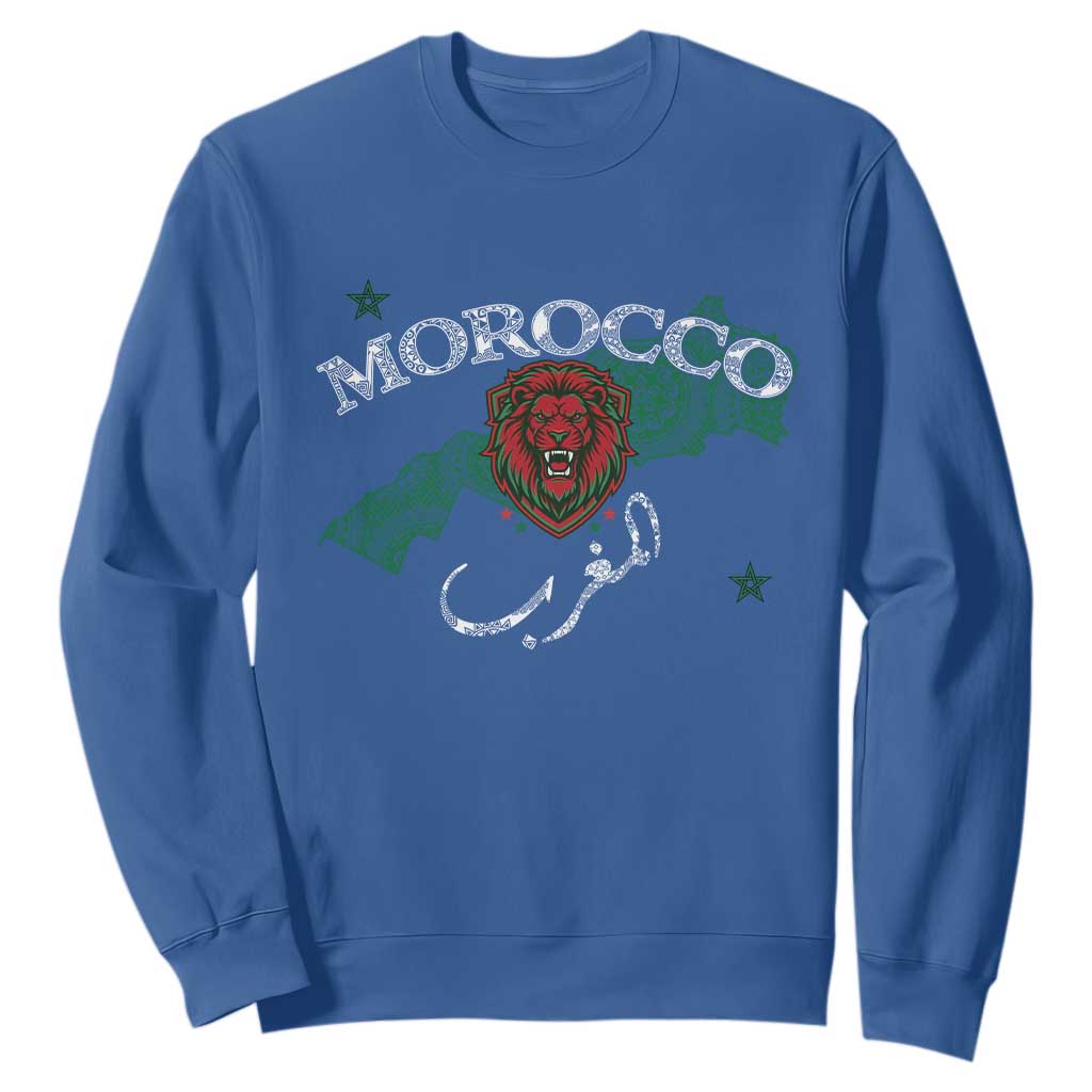 Morocco Lion Maghrib Moroccan Spirit Heritage Sweatshirt