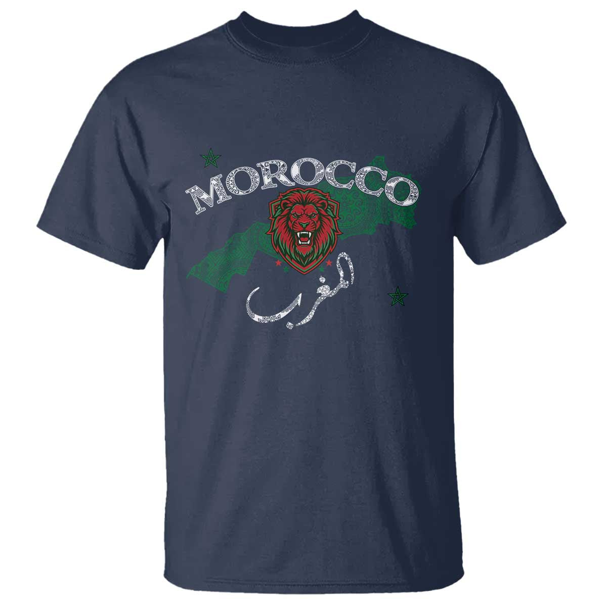 Morocco Lion Maghrib Moroccan Spirit Heritage T Shirt