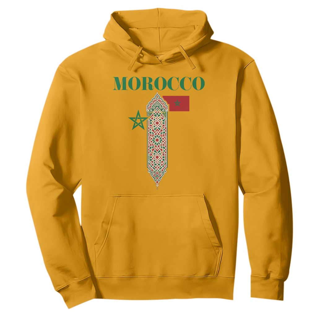 Traditional Moroccan Mosaic Archway Graphic Hoodie Morocco Architecture Tile Pattern