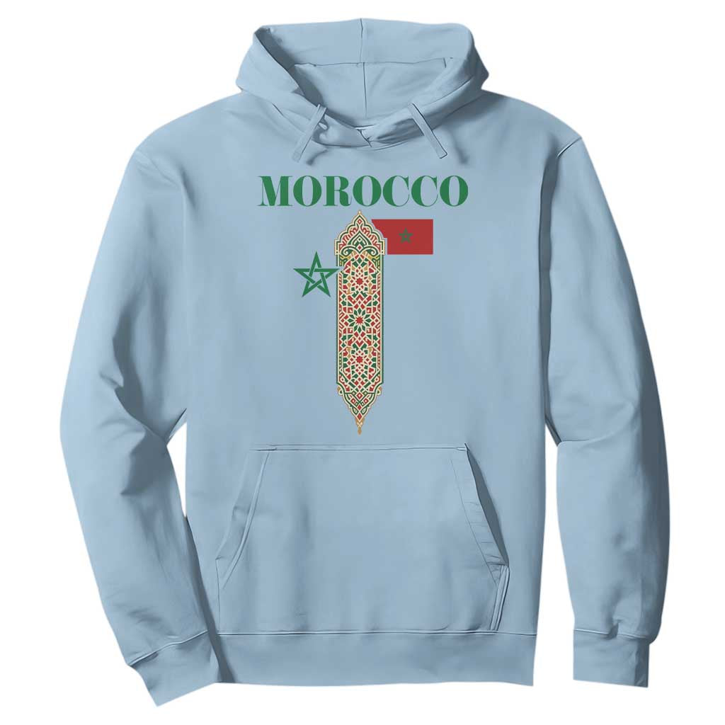 Traditional Moroccan Mosaic Archway Graphic Hoodie Morocco Architecture Tile Pattern