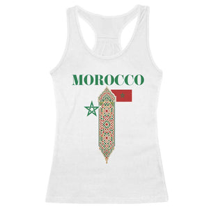 Traditional Moroccan Mosaic Archway Graphic Racerback Tank Top Morocco Architecture Tile Pattern