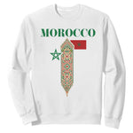 Traditional Moroccan Mosaic Archway Graphic Sweatshirt Morocco Architecture Tile Pattern