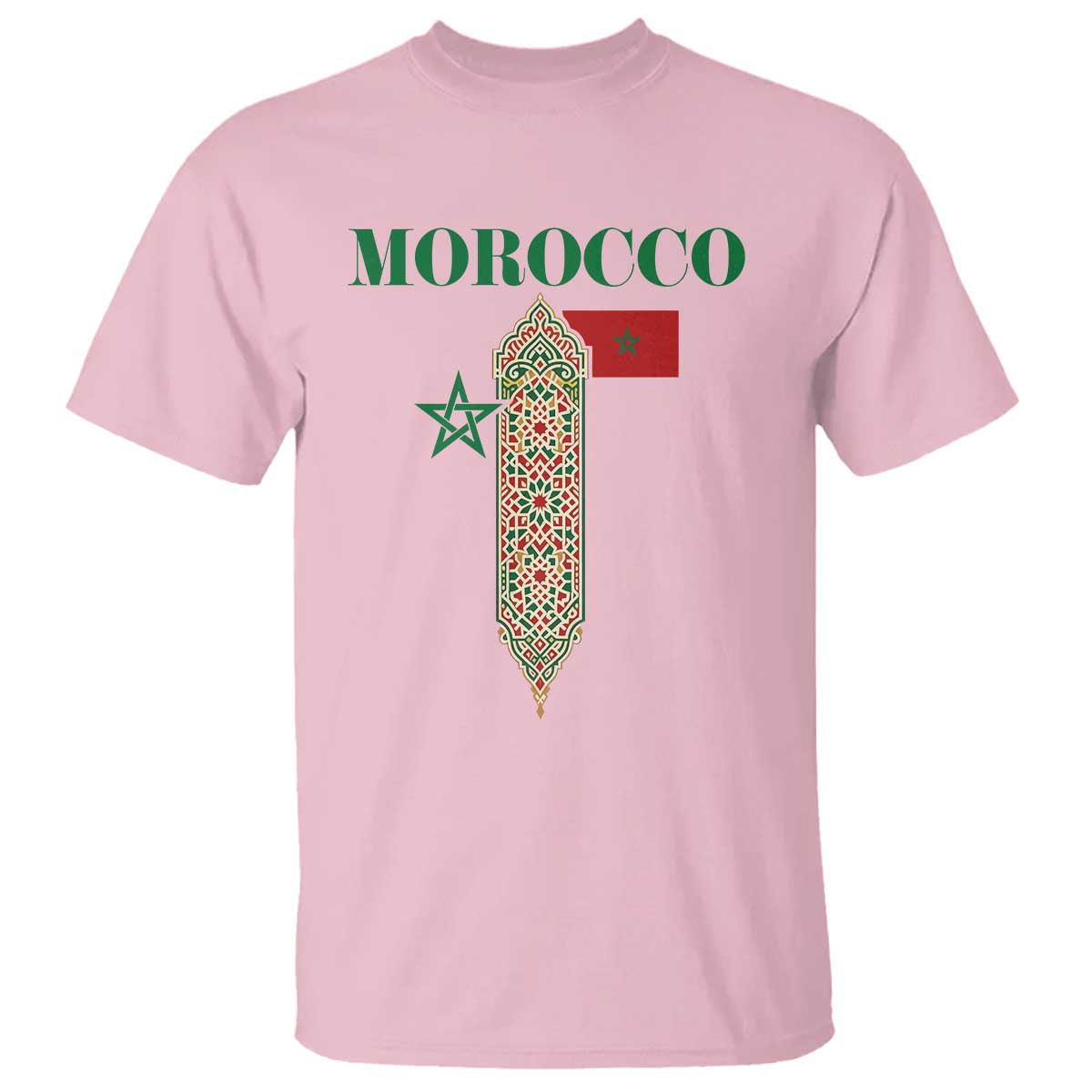 Traditional Moroccan Mosaic Archway Graphic T Shirt Morocco Architecture Tile Pattern