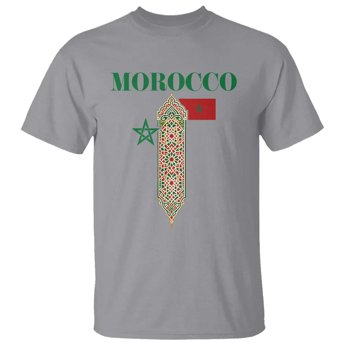 Traditional Moroccan Mosaic Archway Graphic T Shirt Morocco Architecture Tile Pattern