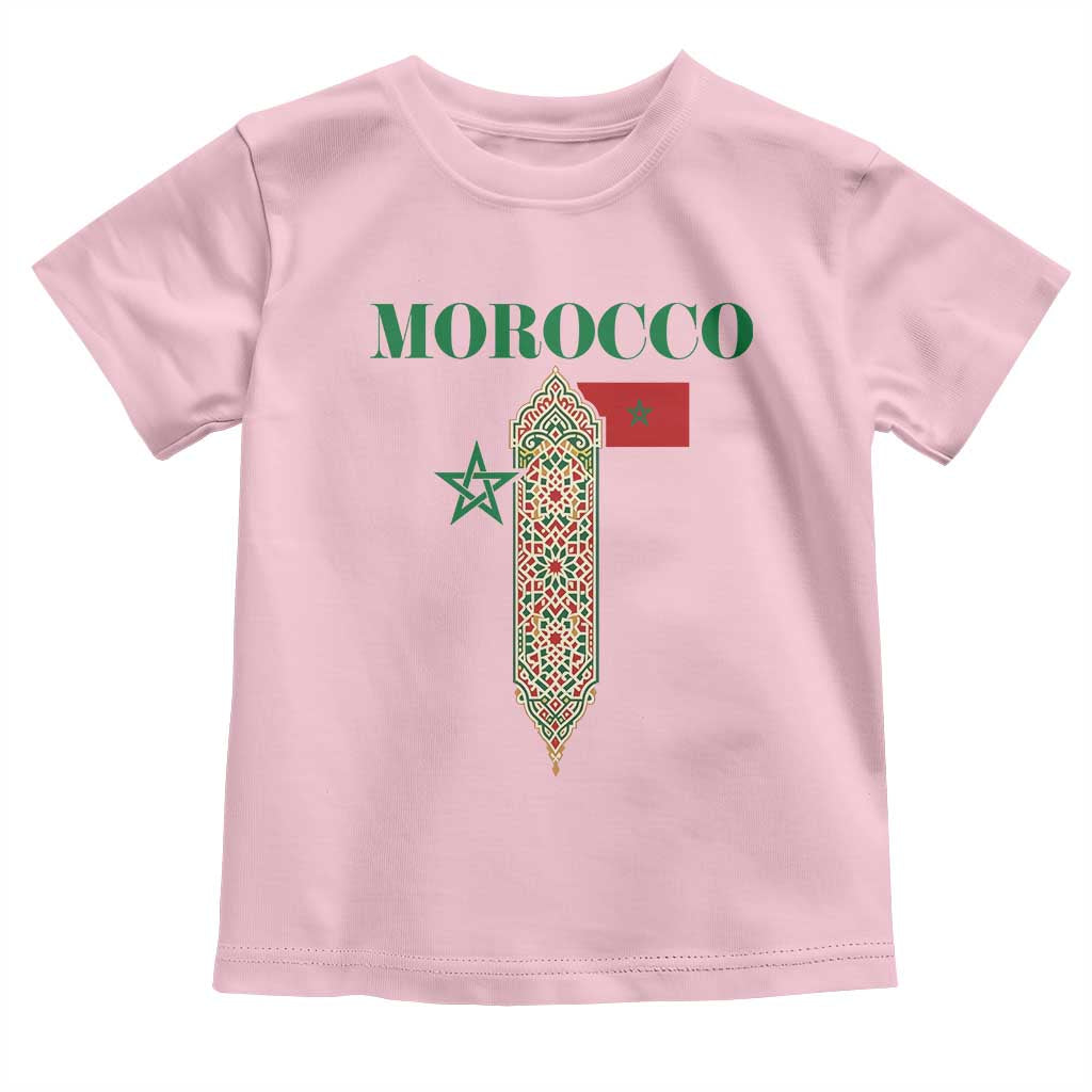 Traditional Moroccan Mosaic Archway Graphic Toddler T Shirt Morocco Architecture Tile Pattern
