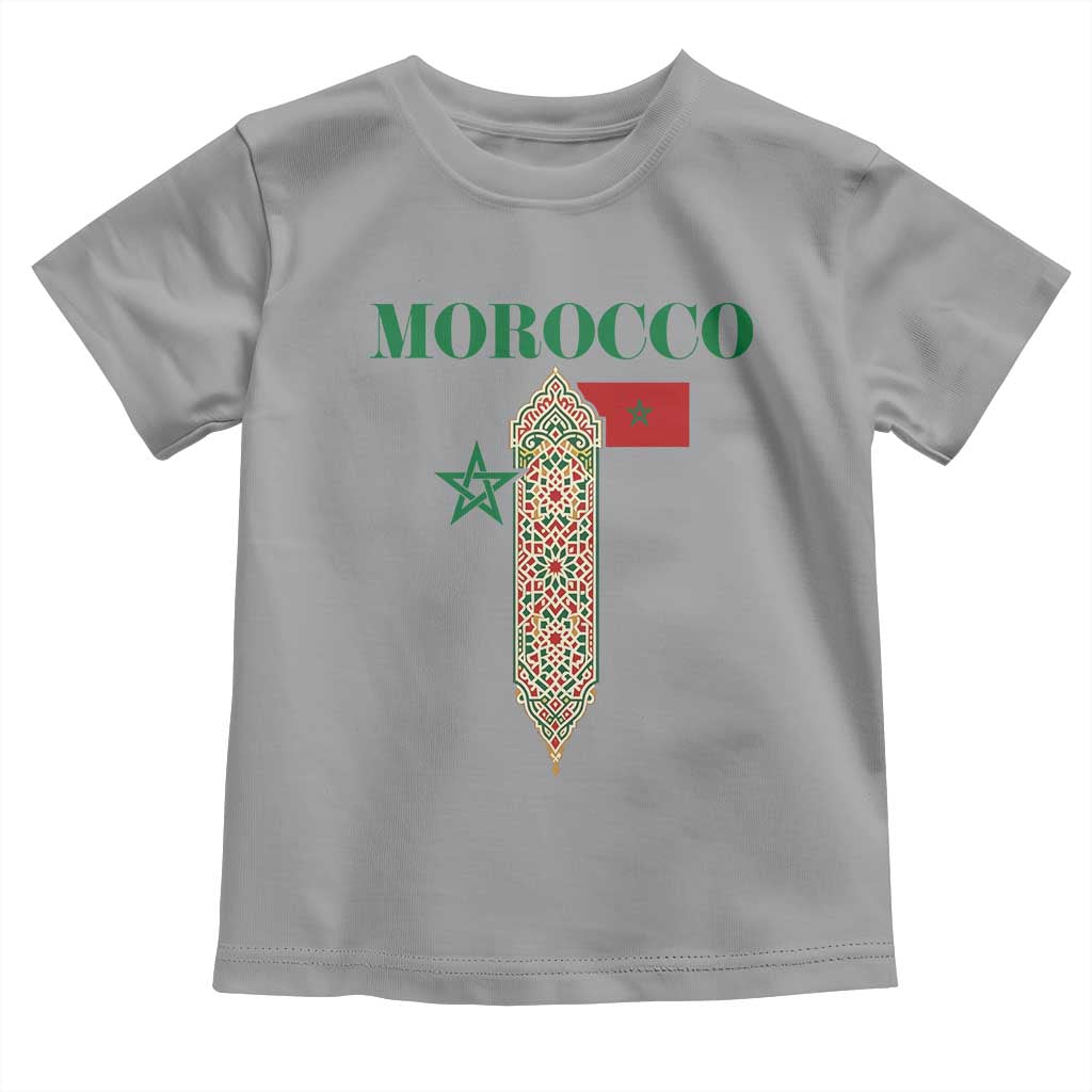 Traditional Moroccan Mosaic Archway Graphic Toddler T Shirt Morocco Architecture Tile Pattern