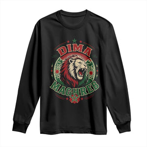 Dima Maghreb Morocco Lion Roar Long Sleeve Shirt Proud Patriotic Moroccan Spirit Heritage Support