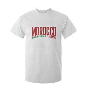 Morocco Flag Pride Allah Yarham El Ahmar T Shirt For Kid Moroccan Soccer Football Fans Gift