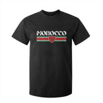 Love Morocco Retro Stripe Graphic T Shirt For Kid Maroc Moroccan Flag Heart