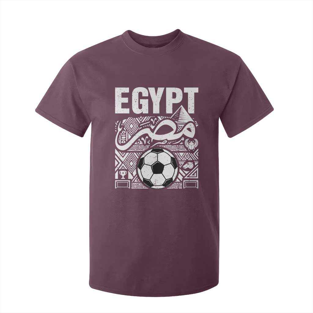 Egypt Soccer Misr Pride Arabic Calligraphy T Shirt For Kid Egyptian Football Fans Ancient Pyramid Heritage Graphic