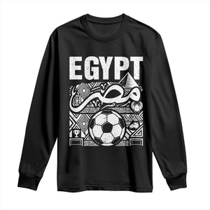 Egypt Soccer Misr Pride Arabic Calligraphy Long Sleeve Shirt Egyptian Football Fans Ancient Pyramid Heritage Graphic
