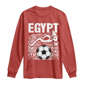 Egypt Soccer Misr Pride Arabic Calligraphy Long Sleeve Shirt Egyptian Football Fans Ancient Pyramid Heritage Graphic