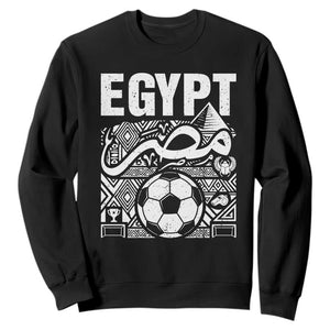 Egypt Soccer Misr Pride Arabic Calligraphy Sweatshirt Egyptian Football Fans Ancient Pyramid Heritage Graphic