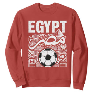 Egypt Soccer Misr Pride Arabic Calligraphy Sweatshirt Egyptian Football Fans Ancient Pyramid Heritage Graphic