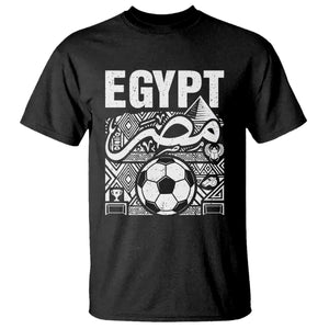 Egypt Soccer Misr Pride Arabic Calligraphy T Shirt Egyptian Football Fans Ancient Pyramid Heritage Graphic