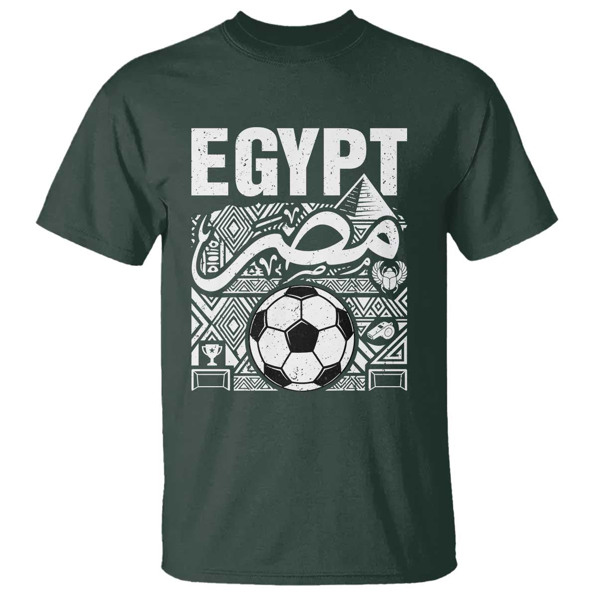 Egypt Soccer Misr Pride Arabic Calligraphy T Shirt Egyptian Football Fans Ancient Pyramid Heritage Graphic