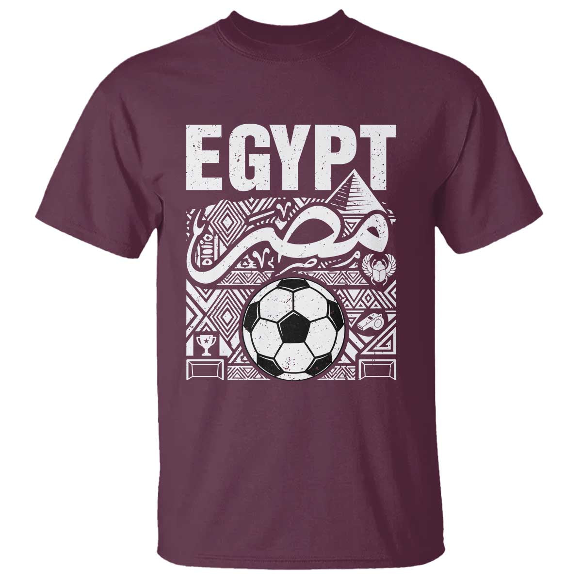 Egypt Soccer Misr Pride Arabic Calligraphy T Shirt Egyptian Football Fans Ancient Pyramid Heritage Graphic
