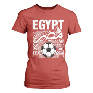 Egypt Soccer Misr Pride Arabic Calligraphy T Shirt For Women Egyptian Football Fans Ancient Pyramid Heritage Graphic